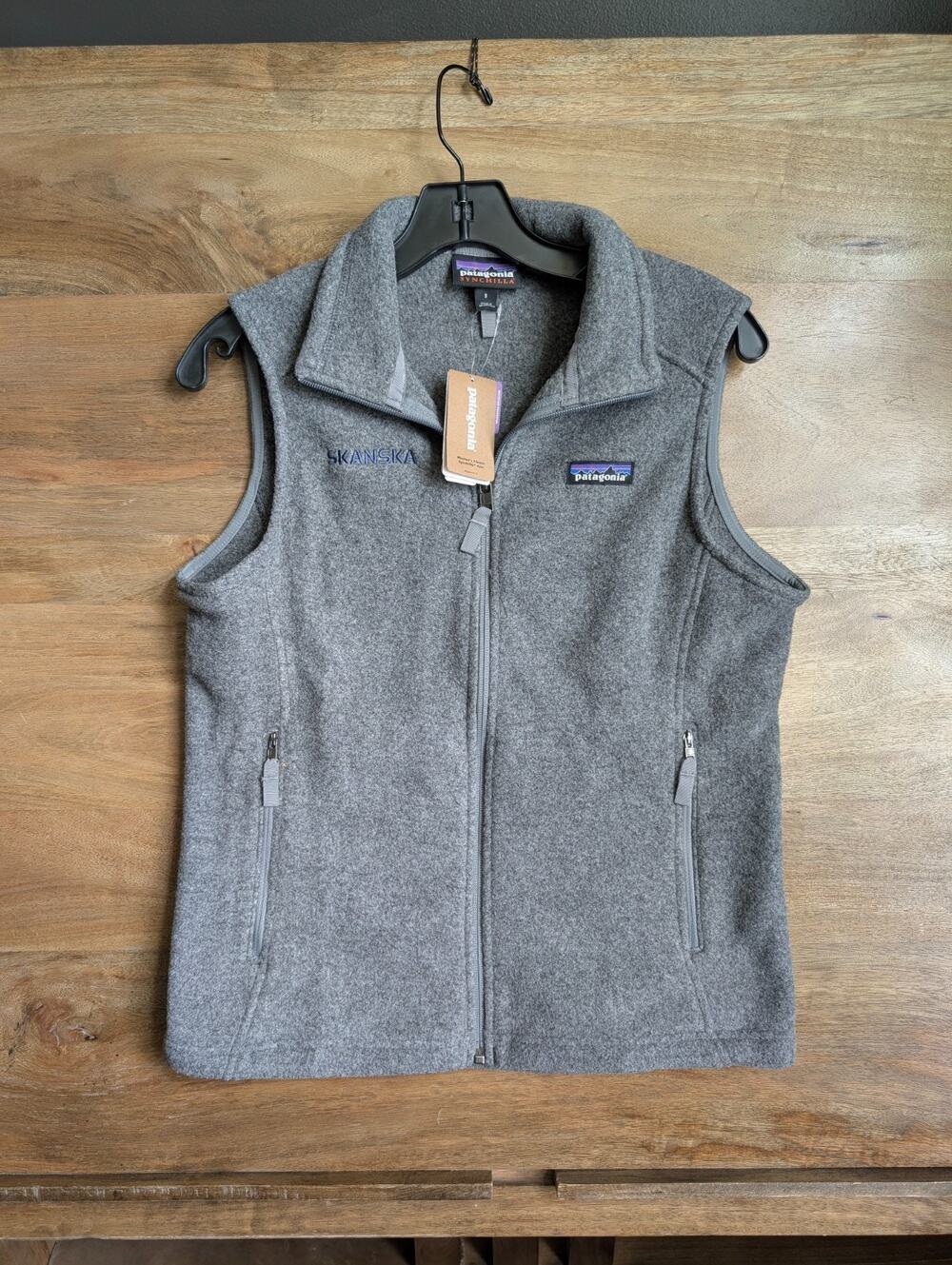 Patagonia Synchilla Vest Womens Small Gray Los Gatos Fleece Regular Fit Full Zip